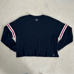 Hollister Navy Blue Long Sleeve Tee